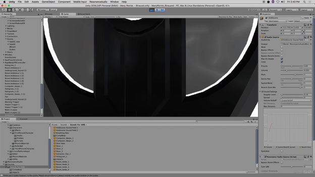 Binaoral and Ambisonic Sound Implementation with Unity